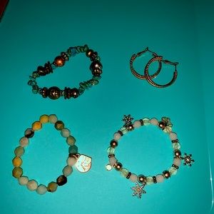 all 4 $20 or $5 each /3 bracelets & 1 pair earring